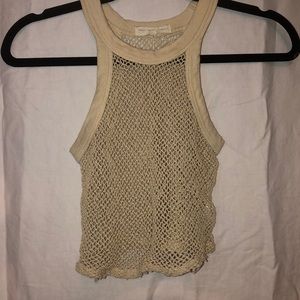 Mesh cropped tank